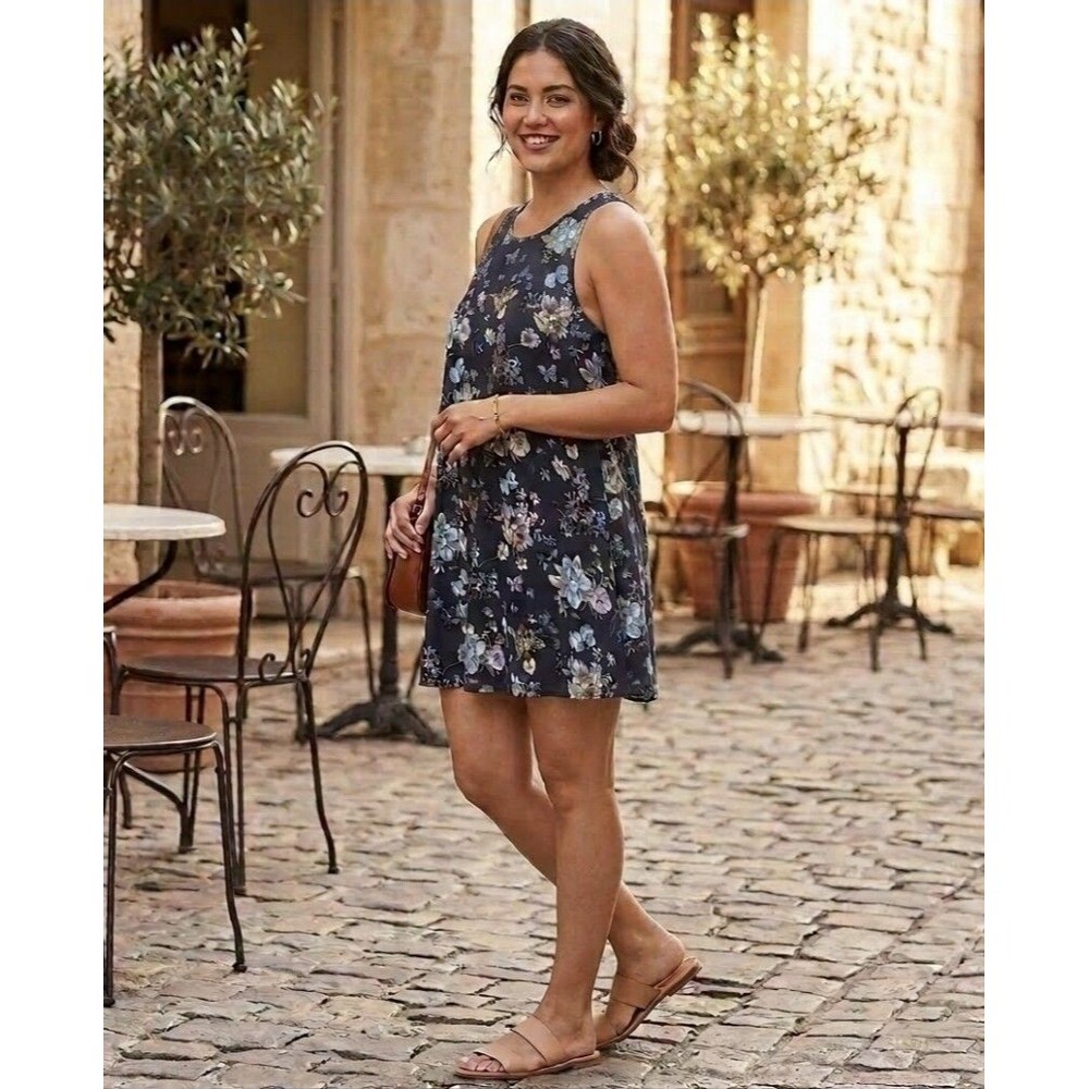 Goldspark Dress Women Size Small Floral Shift Romantic Lovecore Sleeveless Tunic
